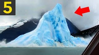 5 Icebergs Flipping Over  incredible [upl. by Ellierim729]