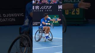 Novak Djokovic plays WHEELCHAIR tennis 🔥 [upl. by Yesteb402]