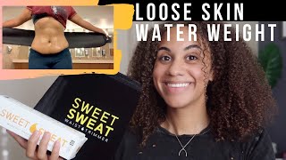 Sweet Sweat Review LOOSE SKIN Water Weight Stomach Problem Area Results [upl. by Jillene]