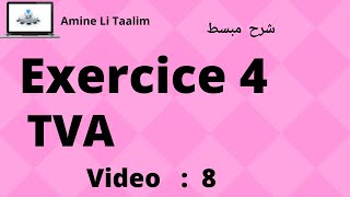 Tva Fiscalité  Exercice 4 [upl. by Coulombe]