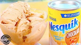 Nesquik No churn Chocolate Ice Cream recipe  How to make [upl. by Gilbertson339]