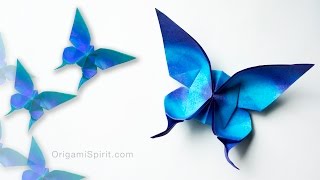 How to Fold an Origami Butterfly  Mariposa UPDATED VERSION Actualizada [upl. by Asoramla]