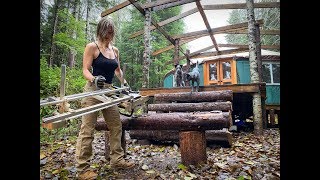 Yurt Life  Unbelievable Yurt in the Forest  Chainsaw Milling Our Kitchen  Ep 61 [upl. by Addia262]