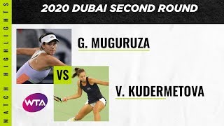 Garbiñe Muguruza vs Veronika Kudermetova  2020 Dubai Second Round  WTA Highlights [upl. by Hertha]