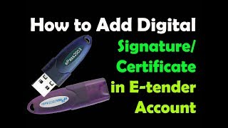 How to Add Digital SignatureCertificate in Etender Account l But2WHY [upl. by Rombert]