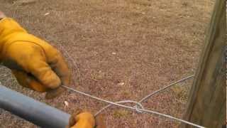 Tying Off High Tensile Wire [upl. by Notrab]