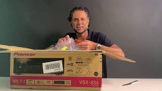 Pioneer VSX834 Unboxing [upl. by Sucerdor]