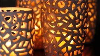 Making Carved Luminaries out of Clay These things are AWESOME [upl. by Wolenik]