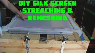 DIY Silk Screen Stretcher  Easy Way To Remesh Silk Screens From Home [upl. by Lerej]