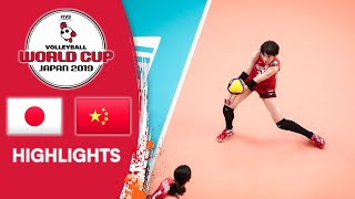 JAPAN vs CHINA  Highlights  Womens Volleyball World Cup 2019 [upl. by Gaudette]