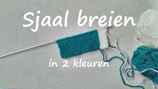 Sjaal breien in 2 kleuren [upl. by Reni]