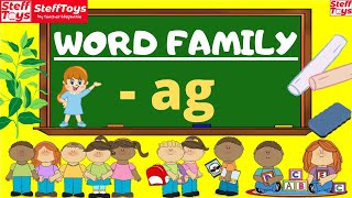 Word Family  ag  How to Teach Phonics [upl. by Lrat478]