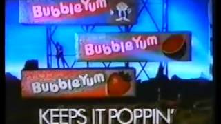 Bubble Yum Fruit flavor gum Commercial 1987 [upl. by Zulaledairam967]