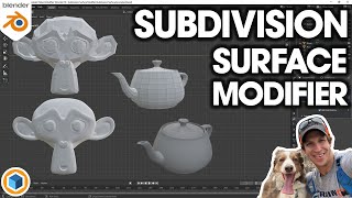 Using the SUBDIVISION SURFACE Modifier in Blender  Beginner Tutorial [upl. by Eirelam]