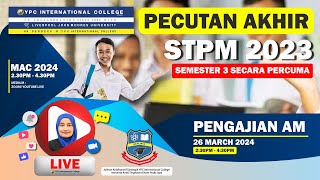 SEMINAR PECUTAN AKHIR STPM 2023 SEMESTER 3  PENGAJIAN AM [upl. by Notniuq774]