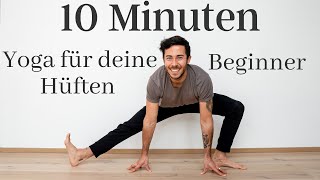 Yoga für die Hüften  10 Minuten Stretching für Anfänger I Männer [upl. by Hanfurd]