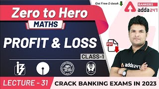 Profit and Loss Class 1  Maths  Adda247 Banking Classes  Lec31 [upl. by Grosberg]