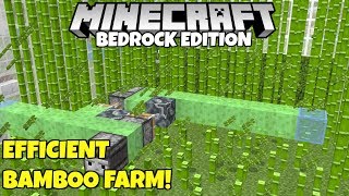 Minecraft Bedrock Simple Expandable Bamboo Farm Tutorial No Bonemeal MCPE Xbox PC [upl. by Nyved]