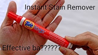 Tide To Go Pen Instant Stain Remover Review [upl. by Homere]