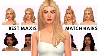 MY MAXIS MATCH HAIR COLLECTION  Sims 4 Custom Content Showcase amp LINKS [upl. by Anitnas951]