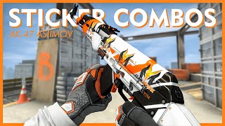 AK47 Asiimov Sticker Combinations  CSGO 2020 [upl. by Kcub198]