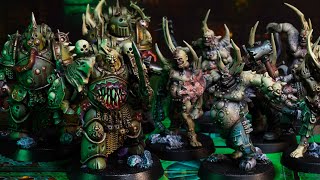 Speed painting Death Guard Plague Marines and Poxwalkers [upl. by Yllib]