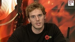 Sam Claflin Interview  Finnick Odair  Hunger Games Catching Fire Premiere [upl. by Vada]