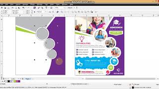 How to Make School Flyer Design Using Coreldraw  Ahsan Sabri [upl. by Nahem]