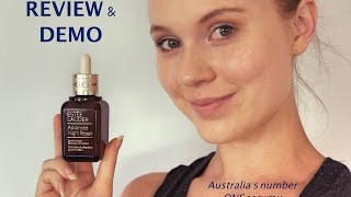 Estee Lauder Advanced Night Repair Serum REVIEW amp DEMO [upl. by Enyt]