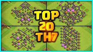 New Best Th7 base link WarFarming Base Top20 With Link in Clash of Clans  th7 war base 2020 [upl. by Lubba973]