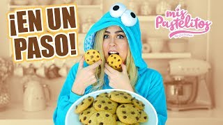 GALLETAS EN 1 PASO  CHOCO CHIPS  MIS PASTELITOS [upl. by Oaoj]