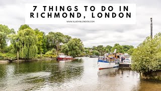 THINGS TO DO IN RICHMOND LONDON  Thames Path  Richmond Park  Richmond Green  Shops  Cafes [upl. by Trish718]