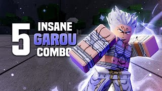 5 INSANE GAROU COMBOS  The Strongest Battlegrounds robloxsaitamabattlegrounds [upl. by Thrasher]