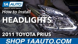 How to Replace Headlights 1011 Toyota Prius [upl. by Kinsley]