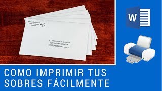 CÓMO IMPRIMIR SOBRES CON TU IMPRESORA [upl. by Cutler]