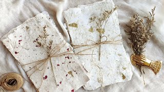 how to make handmade paper • DIY tutorial papercraft [upl. by Zoie]