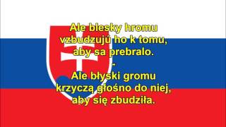 Hymn Słowacji  Anthem of Slovakia SKPL tekst [upl. by Rachelle]