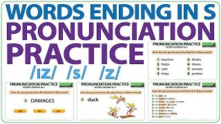 English Pronunciation Practice  How do you pronounce words ending in S [upl. by Anerehs957]