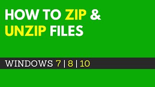 How to Zip and Unzip Files on Windows PC [upl. by Dranek]