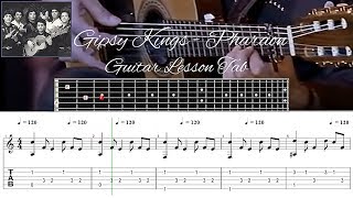 Gipsy Kings  Pharaon Guitar Lesson Tab [upl. by Amati474]