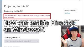 How can enable Miracast on Window10 [upl. by Deane]