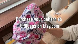 Greys Anatomy Inspired Pixie Style Surgical Scrub Cap Hat DIY Easy  Instructional  Step by Step [upl. by Akcebar]