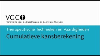 Therapeutische technieken en vaardigheden – Cumulatieve kansberekening [upl. by Ailati668]