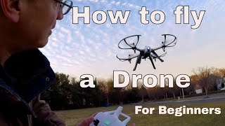 How to Fly a Quadcopter Drone Lesson 1 For Beginners [upl. by Matrona]