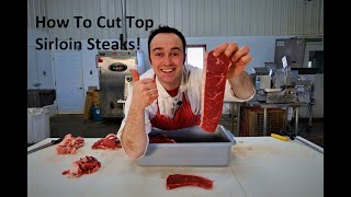 How to Cut Sirloin Steaks Sirloin Steak [upl. by Llib]