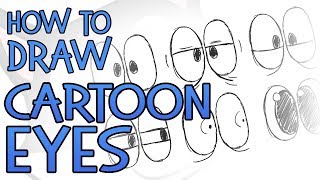 How To Draw Cartoon Eyes EASY [upl. by Ellerret]