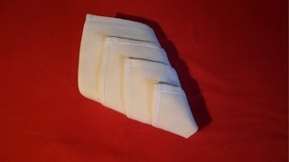 How To Fold Napkins  Diamond Fold Napkin Folding [upl. by Thurmond]