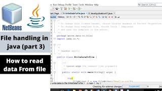 How to read data from file in java using netbeans IDE [upl. by Porter]