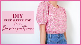 DIY Puff Sleeves Top  How To Cut And Sew Puff Sleeves Top  Thuy Sewing [upl. by Eiralav]