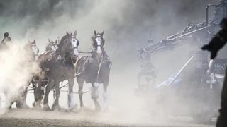 Super Bowl Ad  Inside Iconic Clydesdale Budweiser Commercial [upl. by Nylesor672]